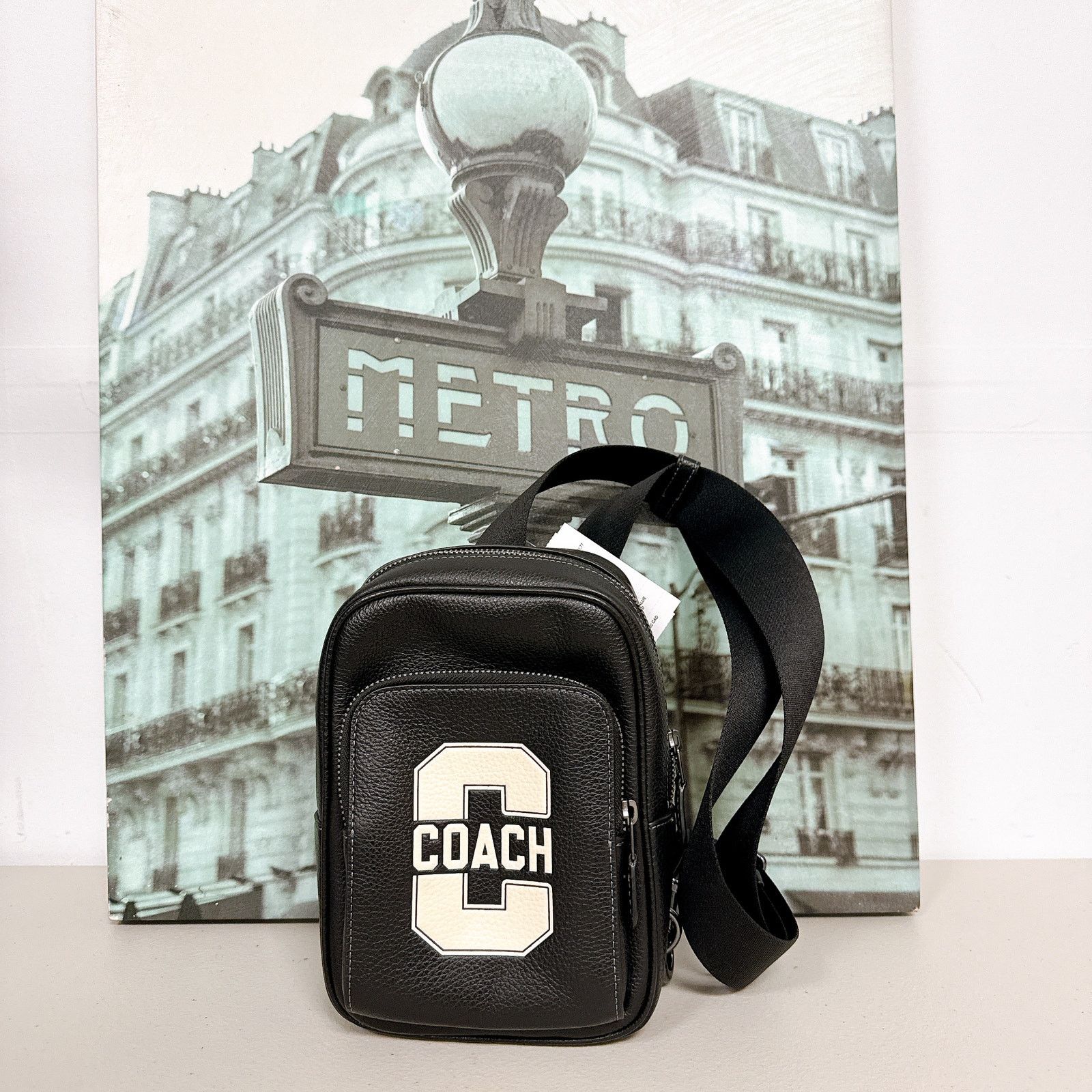 Coach Coach CAJ39 Racer Sling Pack With Varsity Motif Size ONE SIZE - 1 Thumbnail