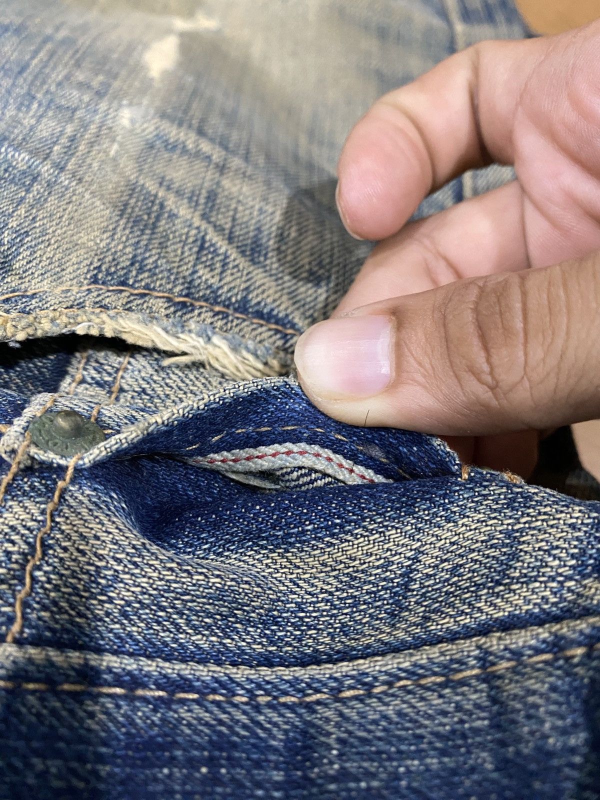 Japanese Brand Black Flame Aging Wash Selvedge Denim Made Japan Size US 30 / EU 46 - 9 Thumbnail