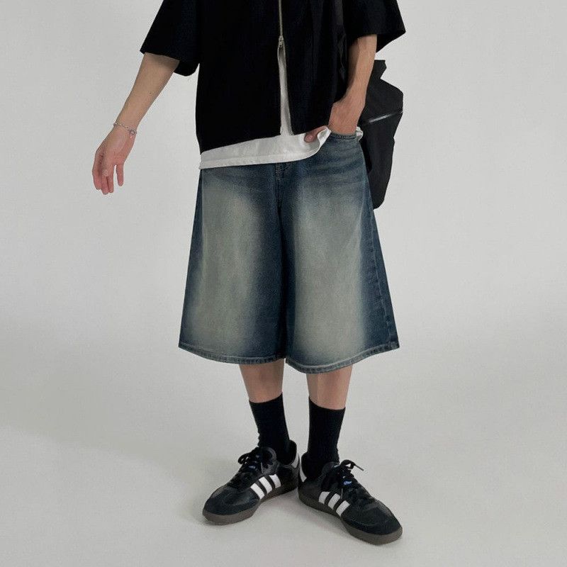 Japanese Brand × Jean Retro loose high street casual denim shorts Size US 32 / EU 48 - 5 Thumbnail