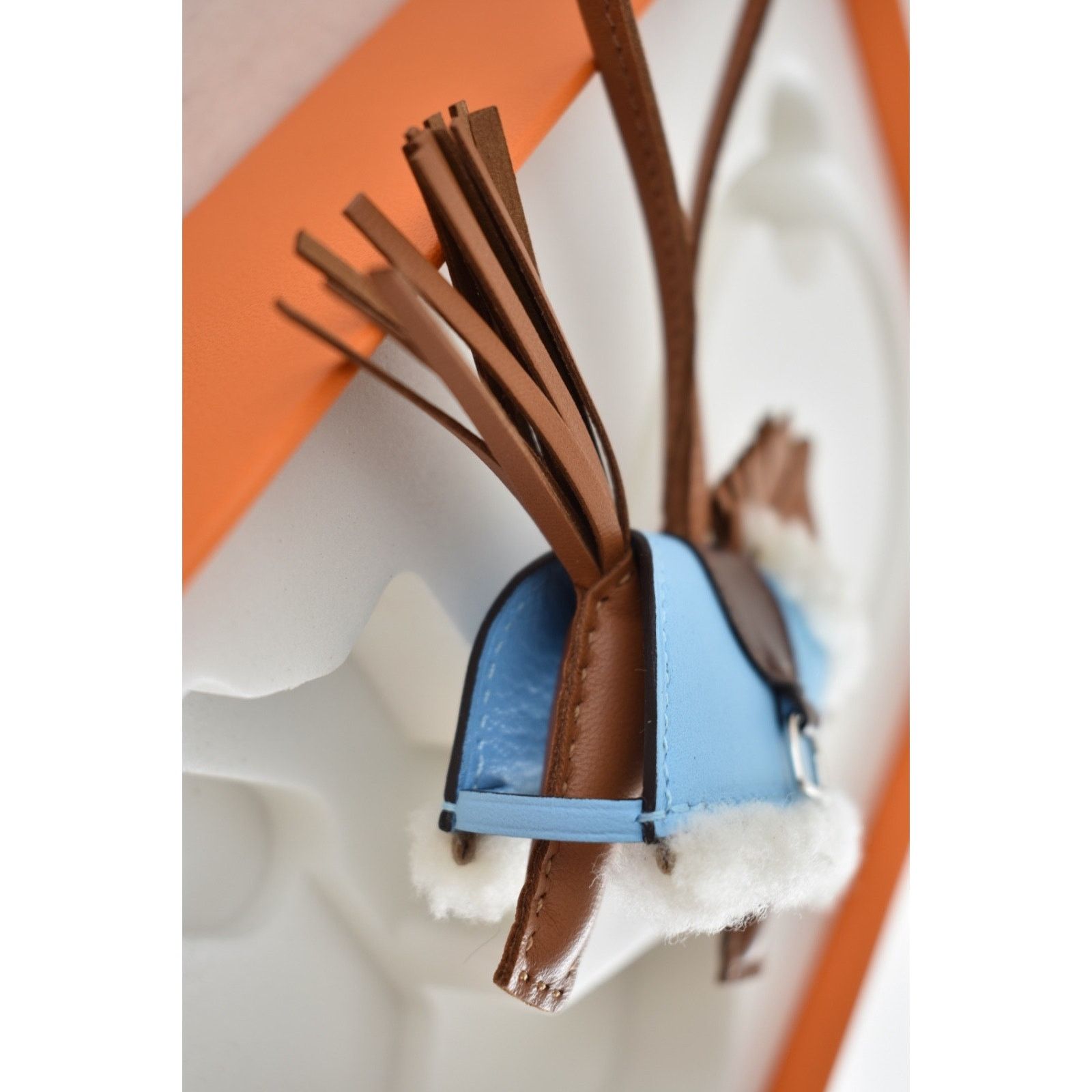 Hermes Hermes Horse Rodeo Robeo Plush Blue Celeste Milo Leather Size ONE SIZE - 11 Thumbnail