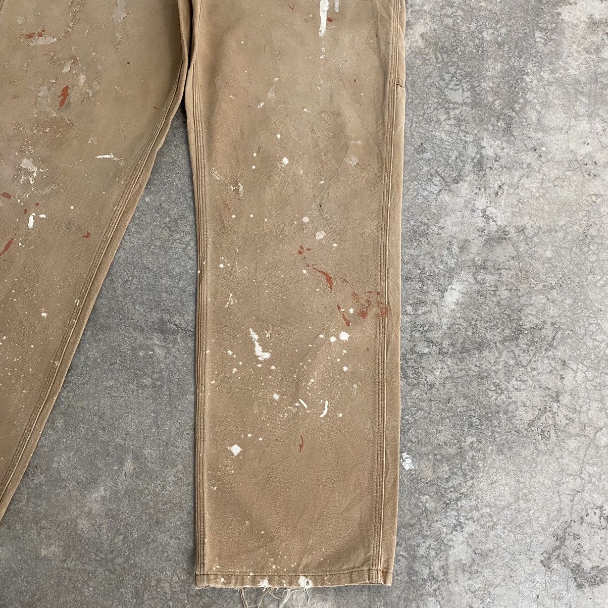 Carhartt Vintage Carhartt Faded Tan Splatter Painter Pants Size US 34 / EU 50 - 8 Thumbnail