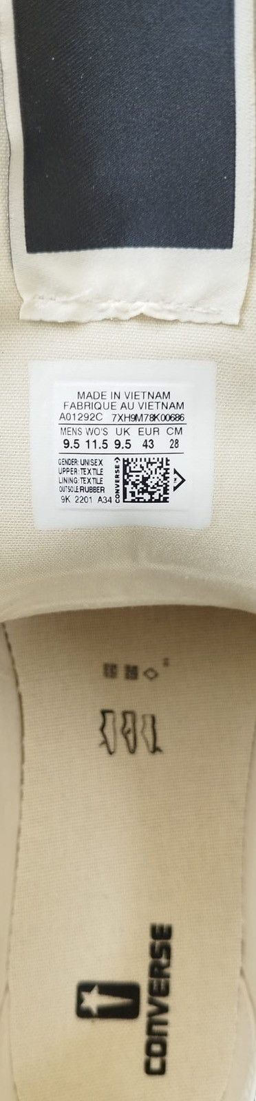Rick Owens Drkshdw New Converse x Rick Owens Unisex. Size US 9.5 / EU 42-43 - 8 Thumbnail