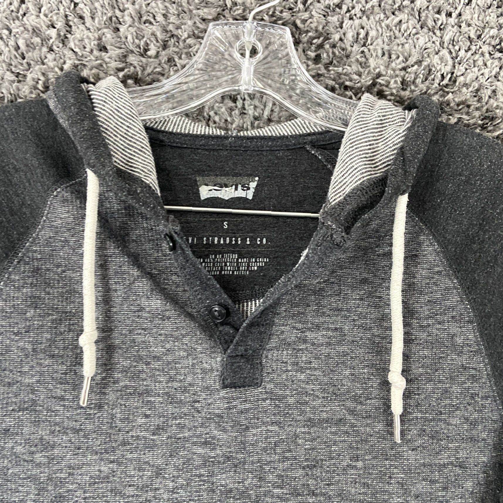Levi's Levi's T-Shirt Hooded Long Sleeve Men’s S Gray Shirt Size US S / EU 44-46 / 1 - 5 Thumbnail