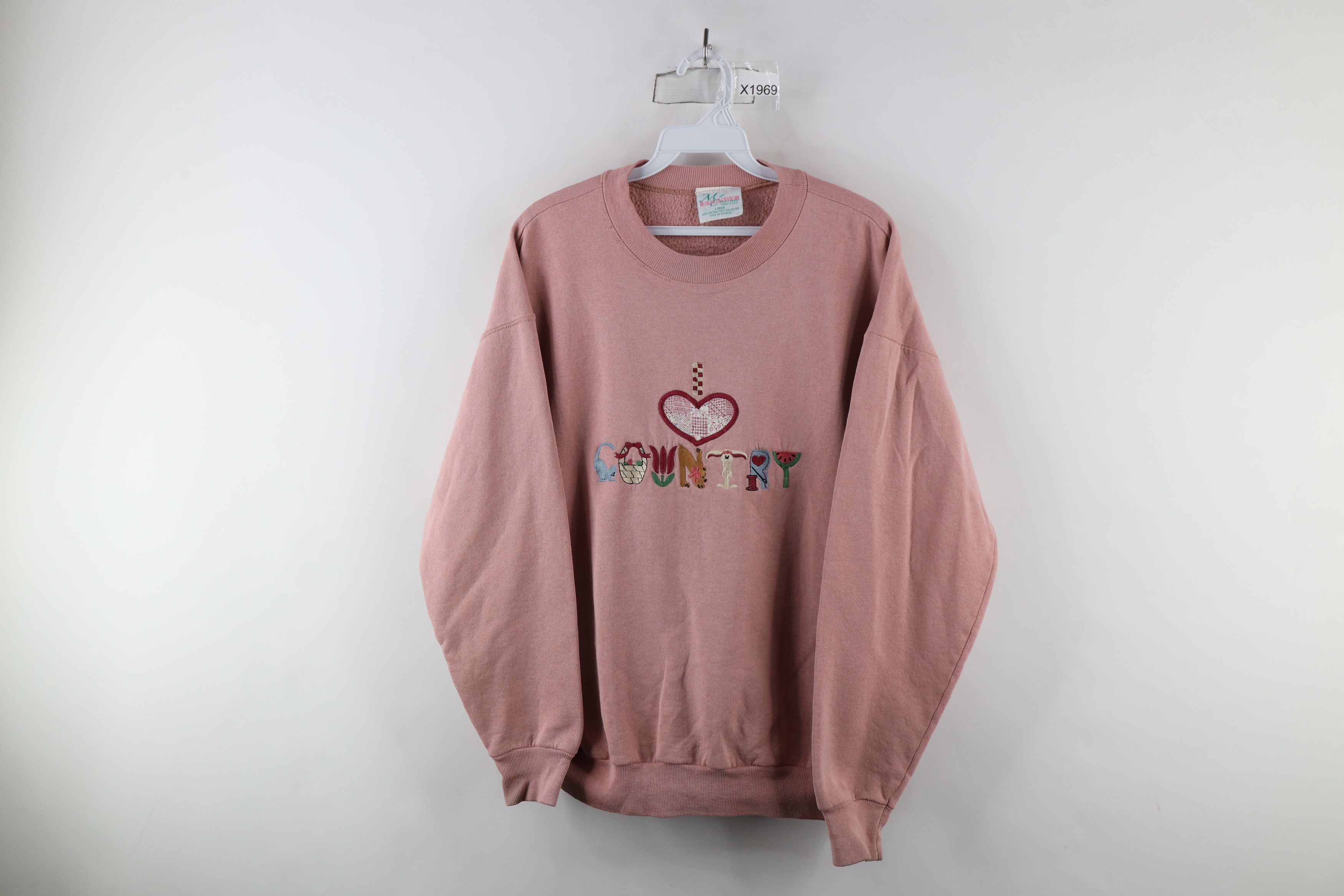 Vintage Vintage 90s Streetwear Country Crewneck Sweatshirt USA Size L / US 10 / IT 46 - 1 Thumbnail
