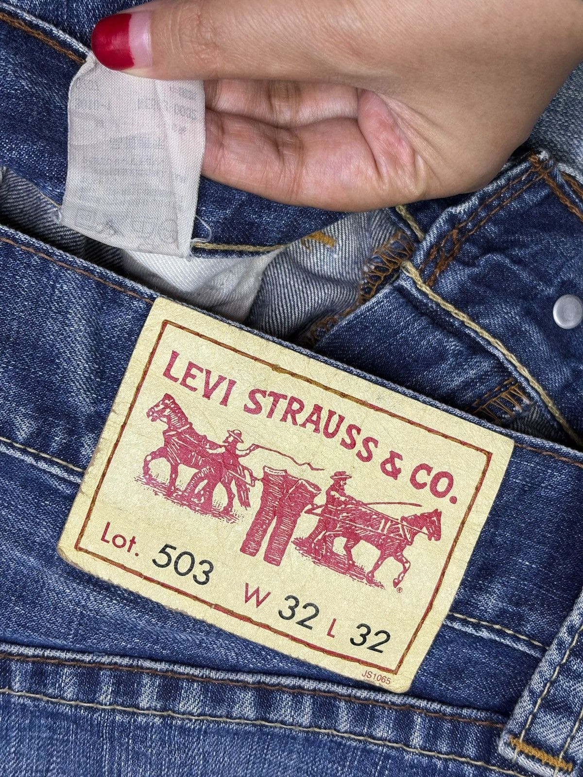 Levi's Vintage 90s Levis 503 Mud Wash Distressed Loose Baggy Jeans Size US 33 - 11 Thumbnail