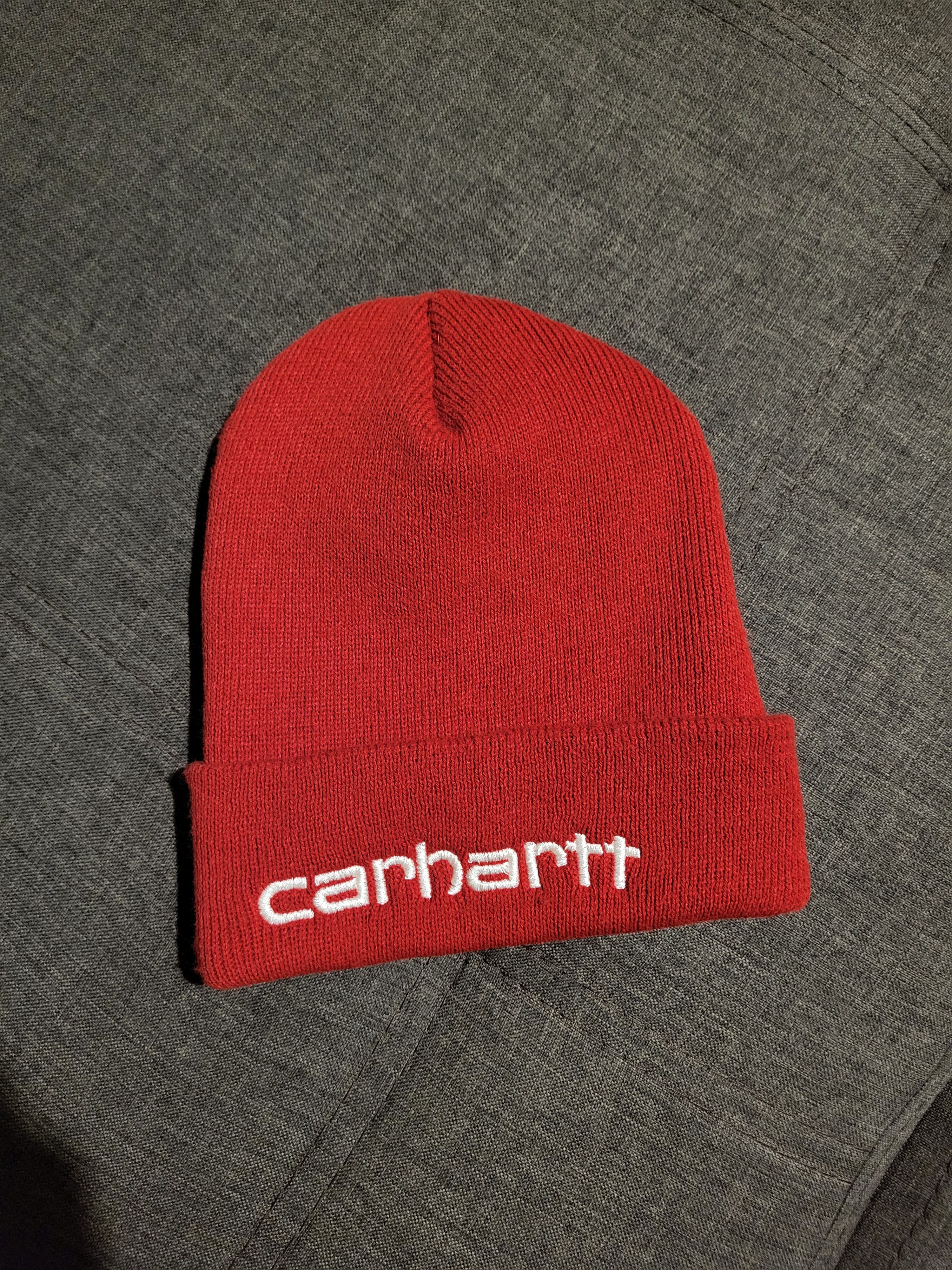 Carhartt vintage carhartt beanie skull hat big logo Size ONE SIZE - 1 Thumbnail