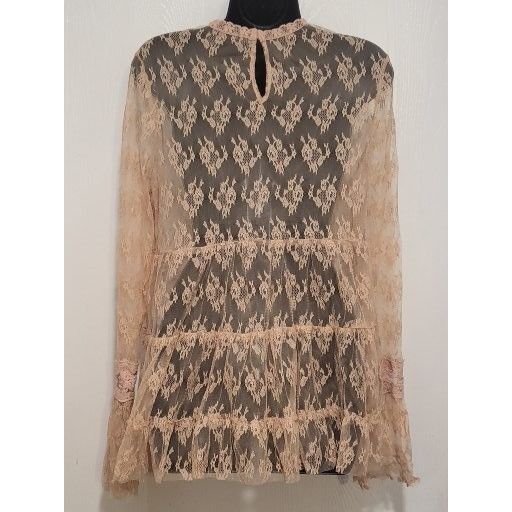 Buffalo David Bitton Buffalo David Bitton Sheer Feminine Lace Blouse Women Sz M P Size M / US 6-8 / IT 42-44 - 2 Thumbnail
