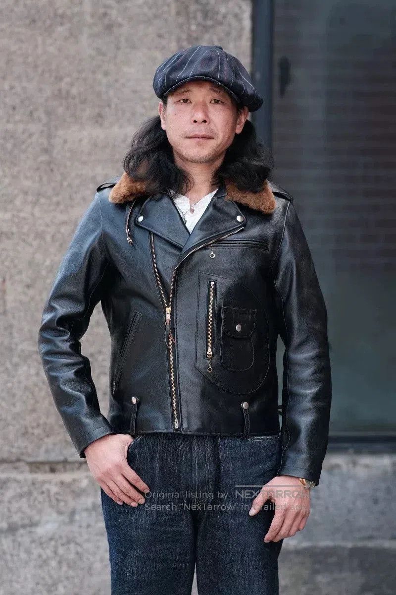 DOUBLE HELIX Double Helix J24 Polish Horse Leather Jacket. Size US XS / EU 42 / 0 - 6 Thumbnail