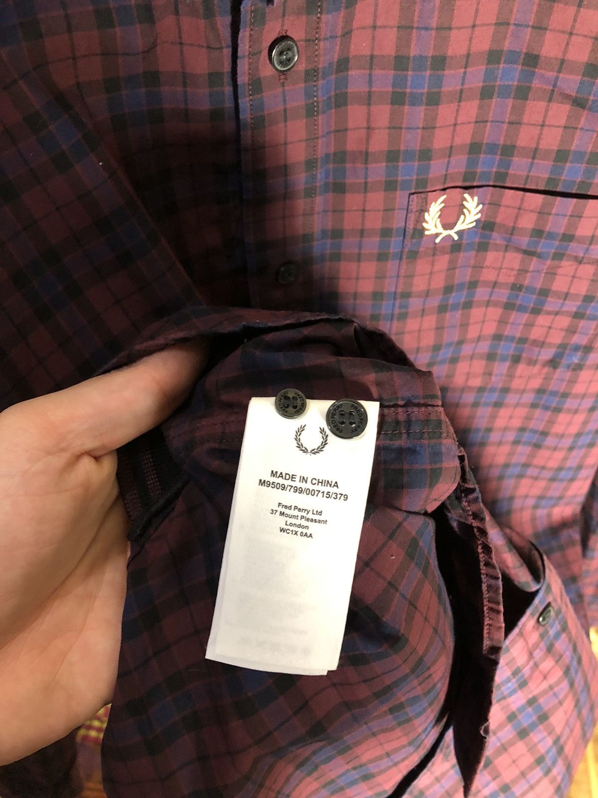 Fred Perry × Vintage VERY RARE FRED PERRY CLASSIC SHIRT FLANNEL LONG SLEEVE DELUX Size US L / EU 52-54 / 3 - 4 Thumbnail