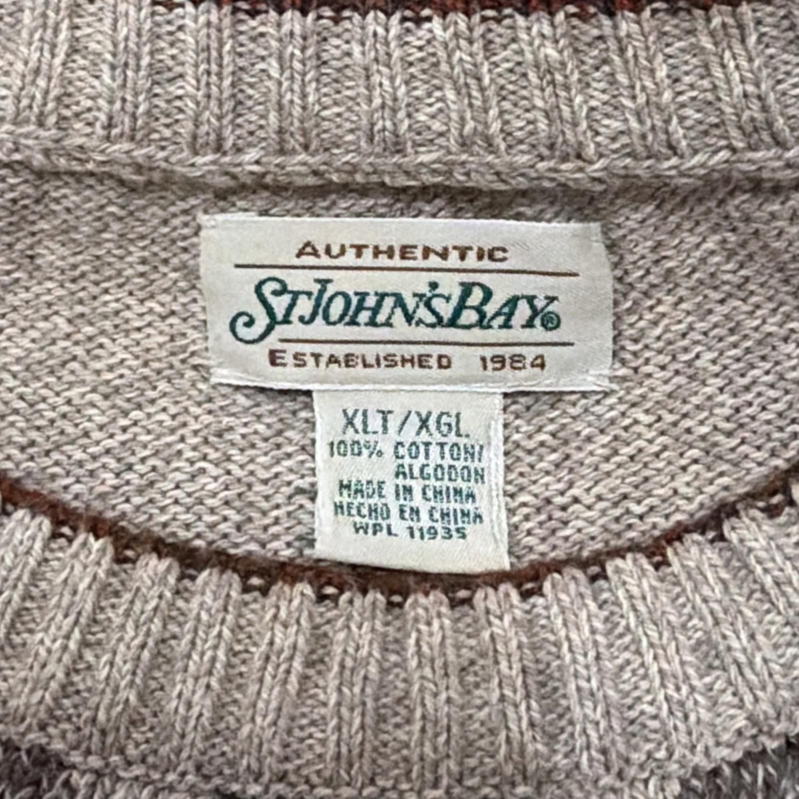 St. Johns Bay Vintage 90s St. John’s Bay Knit Argyle Geometric Sweater Size US XL / EU 56 / 4 - 3 Thumbnail