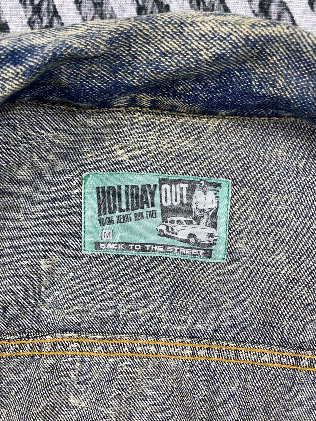 Japanese Brand Vintage Holiday Out Blue Washed Trucker Denim Jacket Size US L / EU 52-54 / 3 - 11 Thumbnail