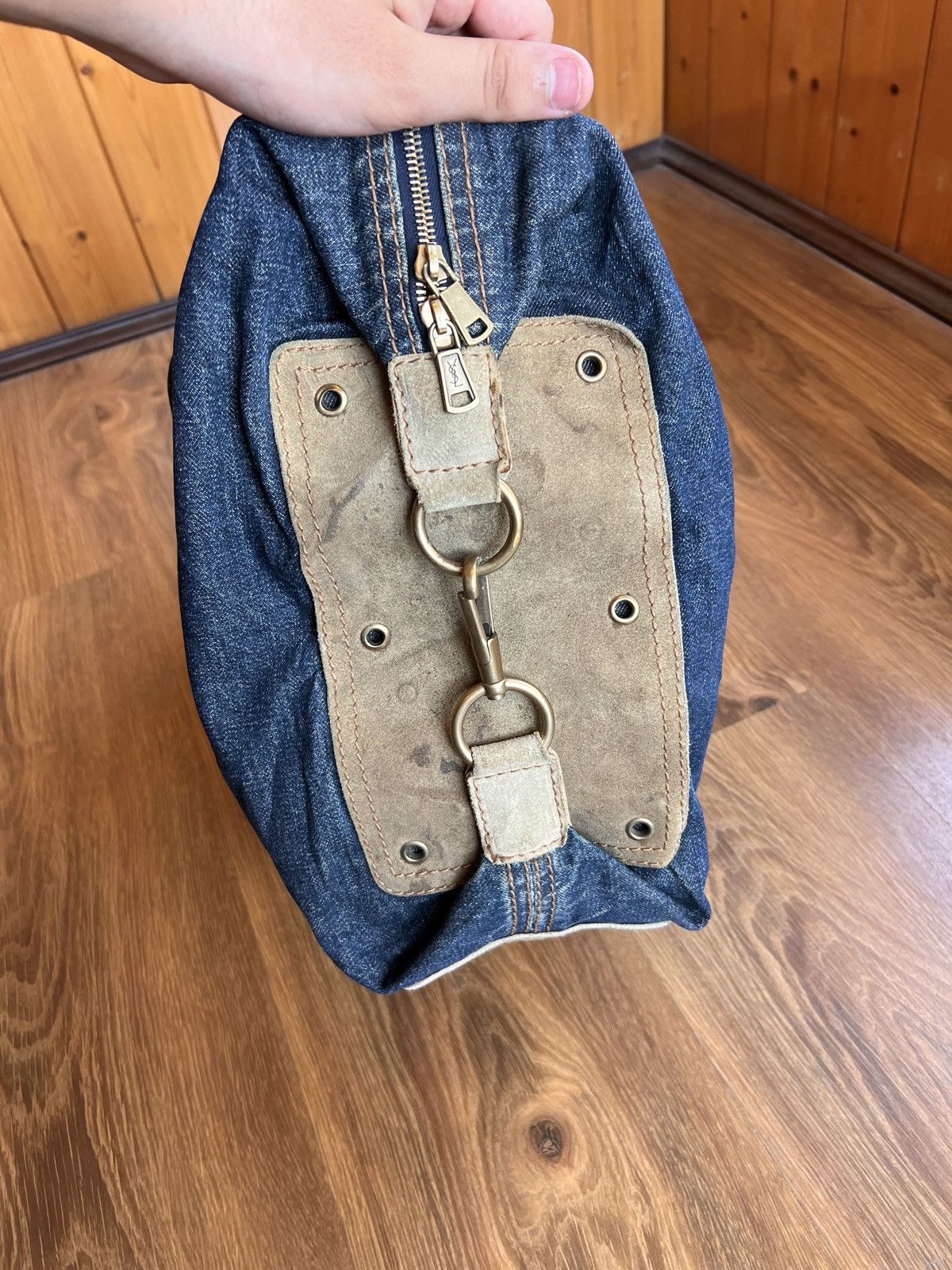 Yves Saint Laurent Rare YSL Rive Gauche Denim Tote / Shoulder / Duffle Bag Size ONE SIZE - 9 Thumbnail