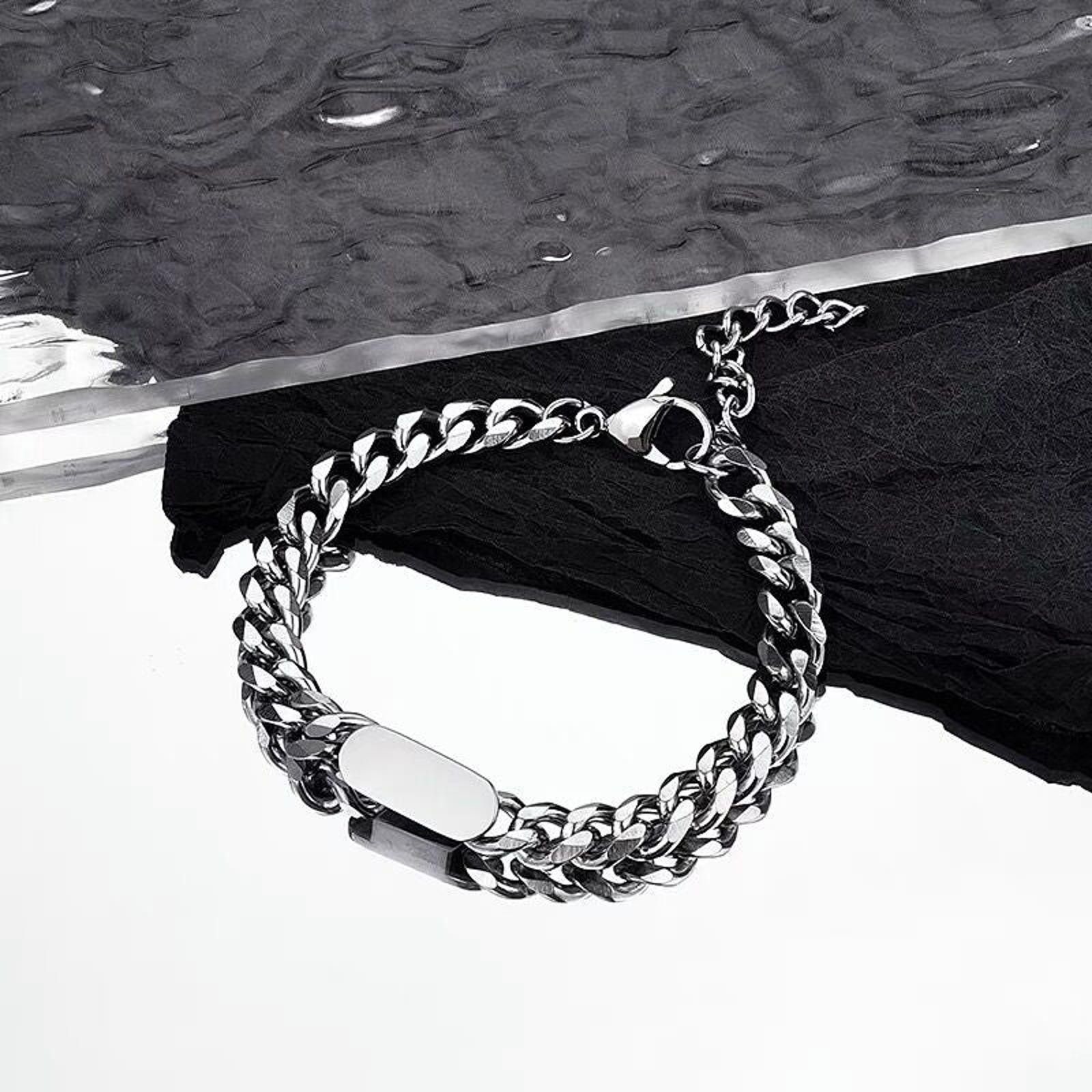 Jewelry Stylish Silver Link Bracelet Size ONE SIZE - 4 Thumbnail