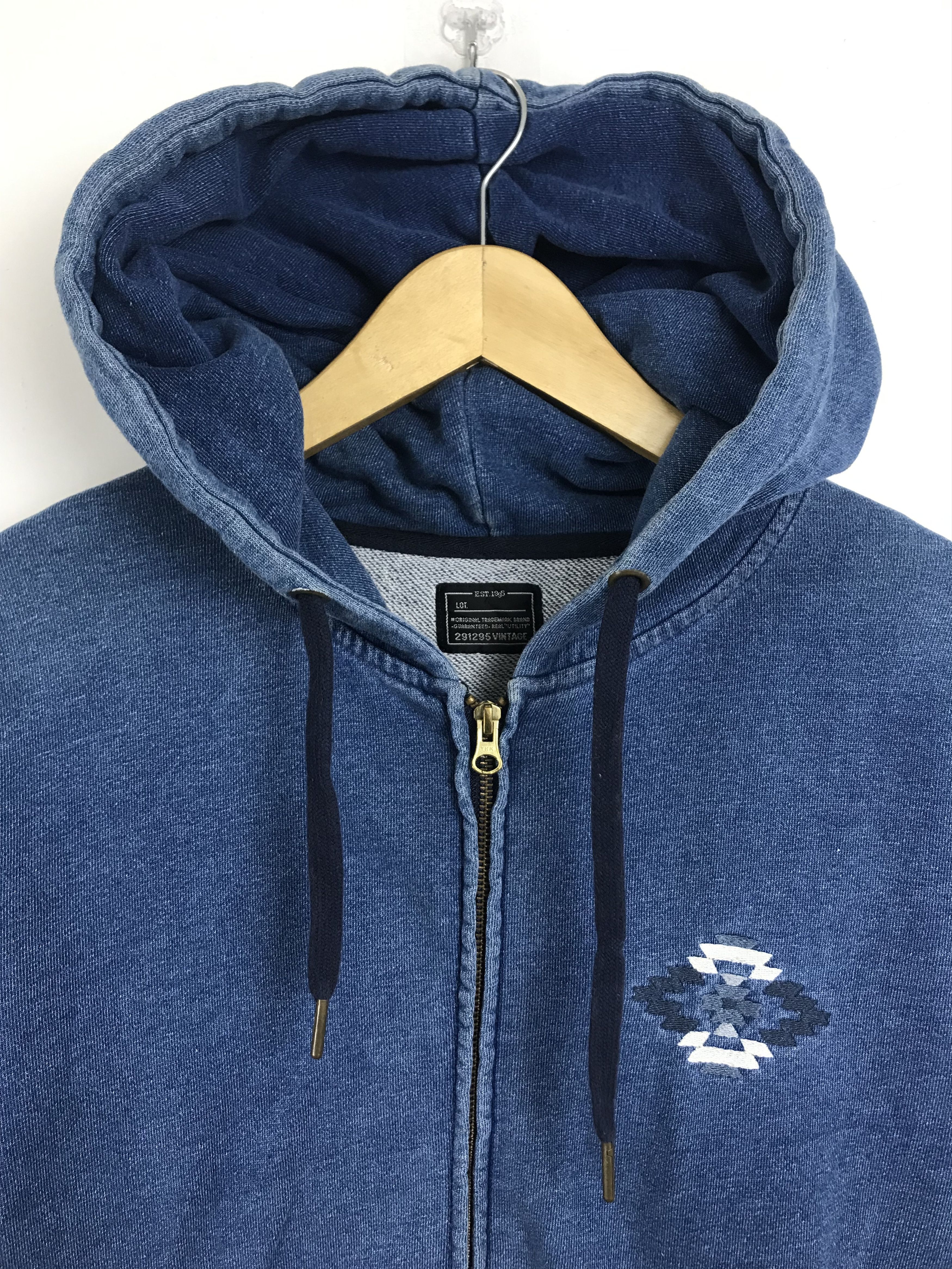 Designer × Japanese Brand 291295 Homme Vintage Navajo Washed Indigo Zip Hoodie Size US M / EU 48-50 / 2 - 5 Thumbnail