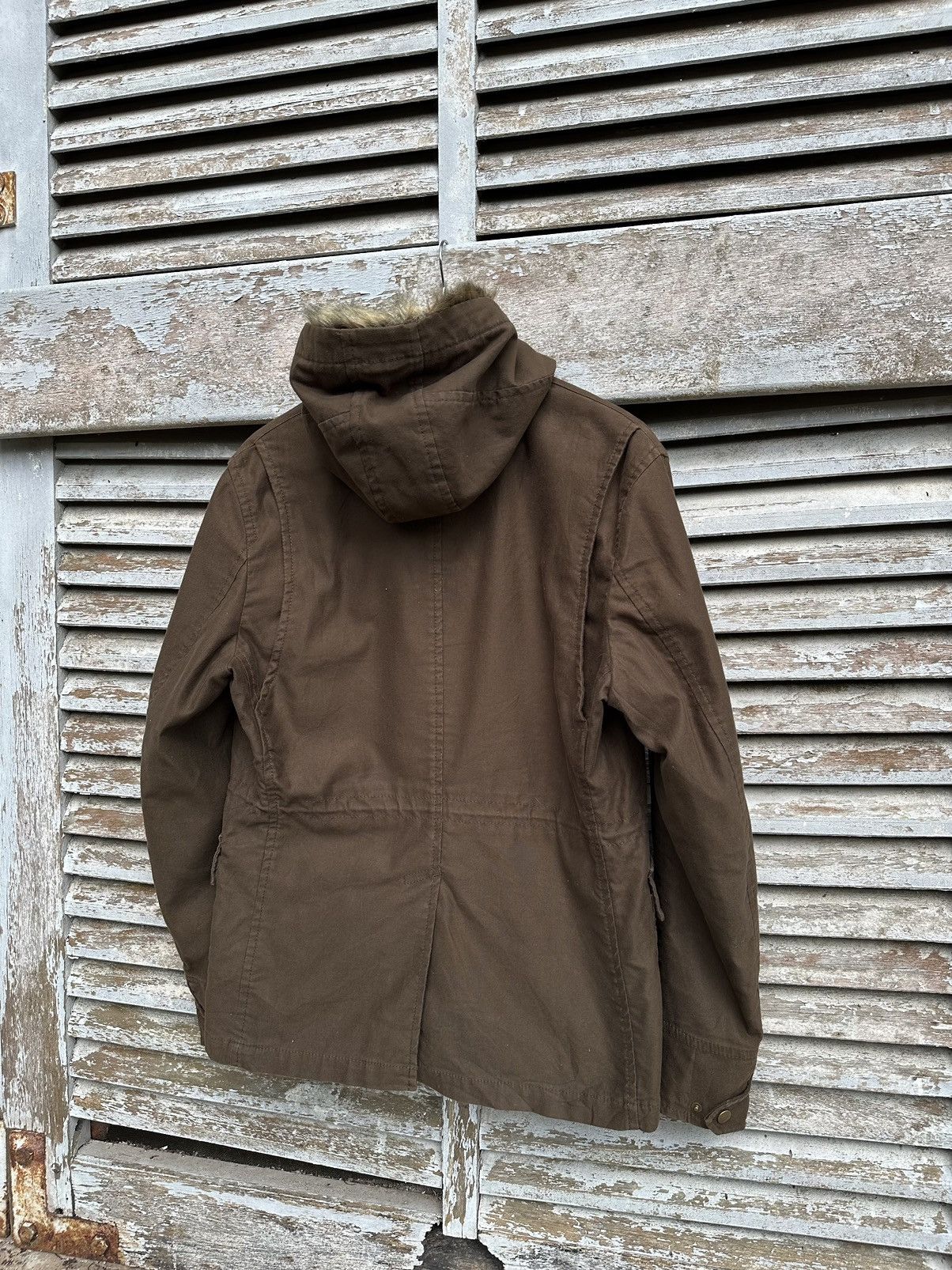 Takeo Kikuchi 👹Takeo Kikuchi Japan Brown Utility Jacket With Fur Hood Size US M / EU 48-50 / 2 - 8 Thumbnail