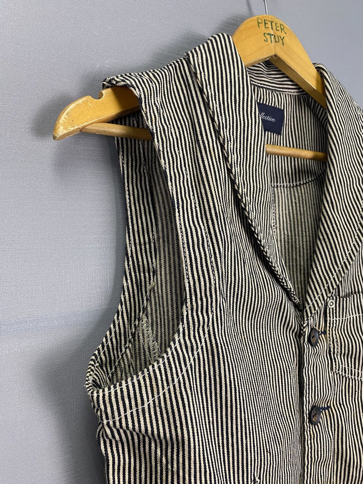Japanese Brand × Vintage Vintage Hikory Vest by Collective Size US XS / EU 42 / 0 - 3 Thumbnail