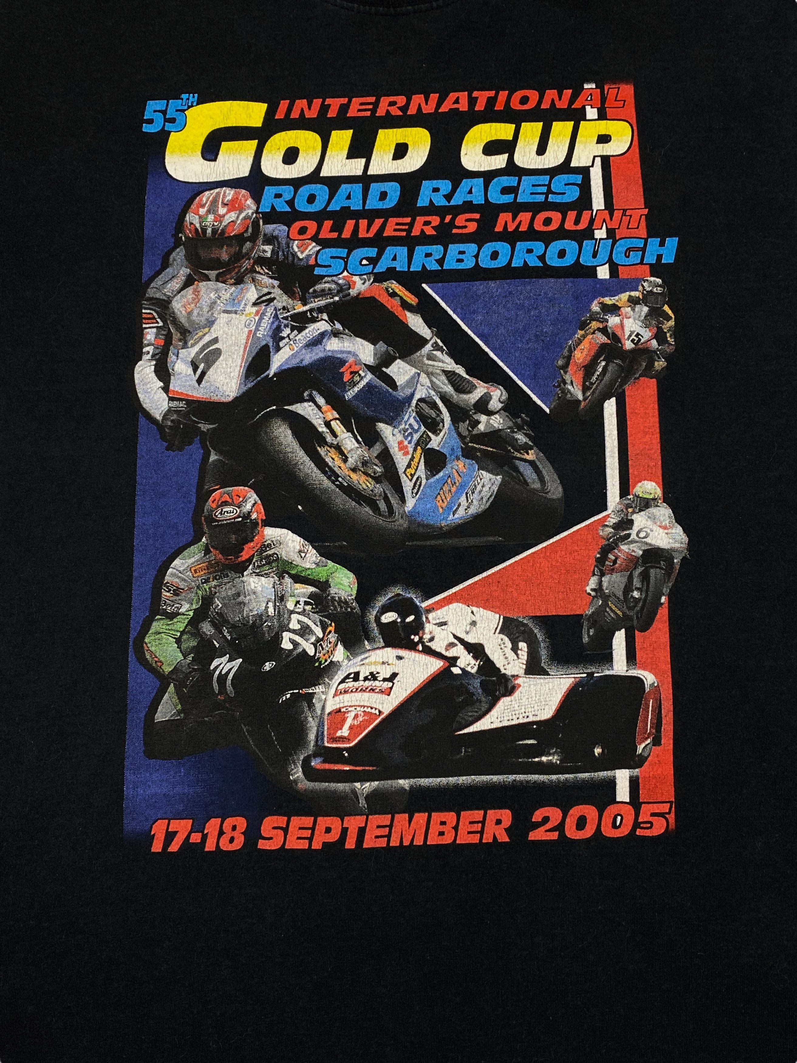 Vintage 2005 VINTAGE TT Moto GOLD CUP Racing Black T-Shirt M718 Size US S / EU 44-46 / 1 - 5 Thumbnail