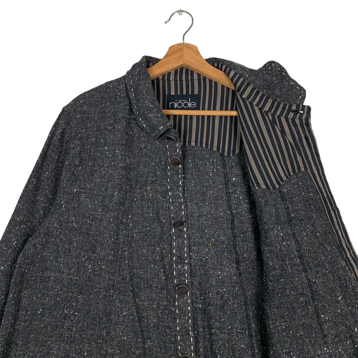 Japanese Brand NICOLE BOUTIQUE Wool Button Jacket #0015-C1 Size US L / EU 52-54 / 3 - 12 Thumbnail