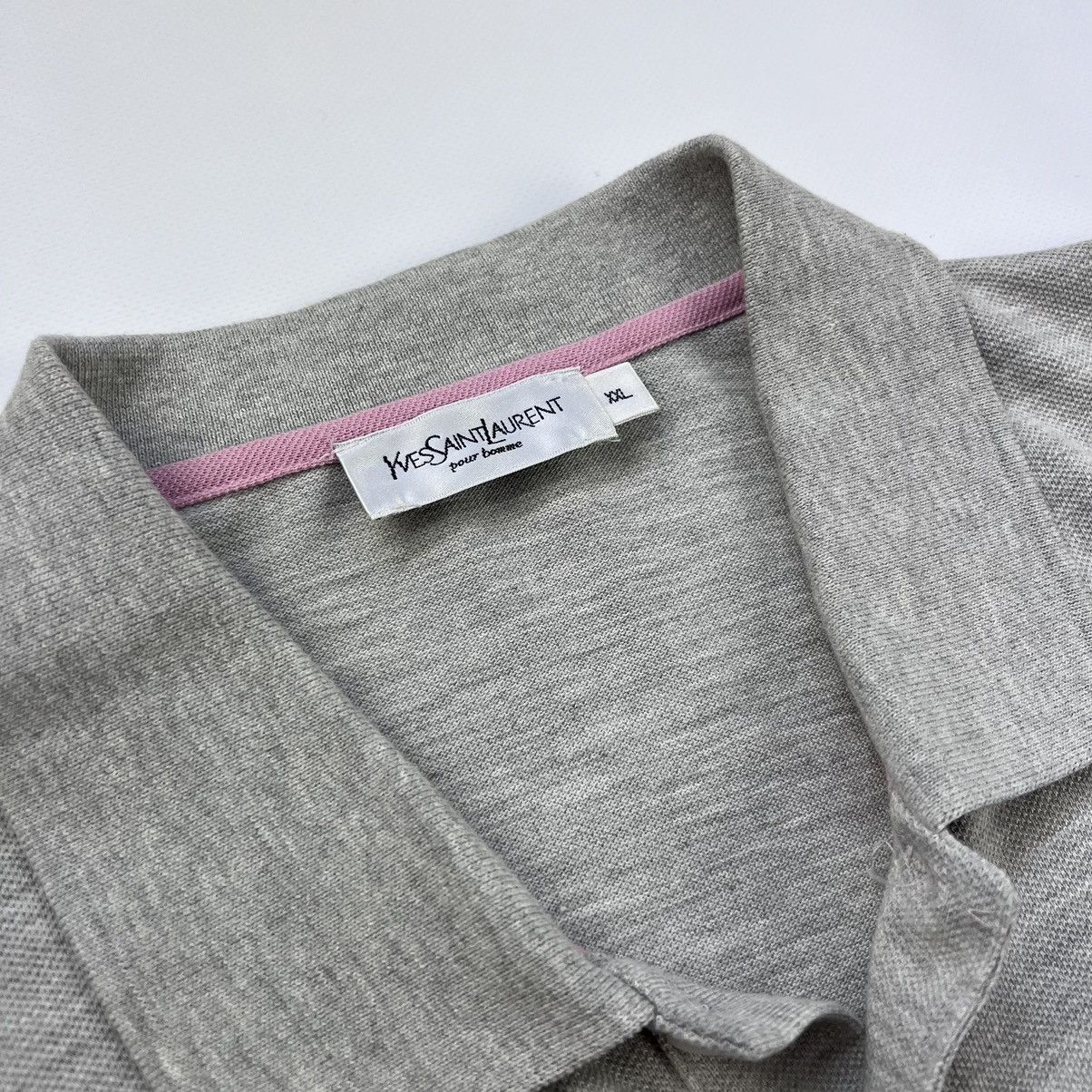 Vintage × Yves Saint Laurent Vintage Yves Saint Laurent big logo stripped polo shirt Size US XL / EU 56 / 4 - 3 Thumbnail