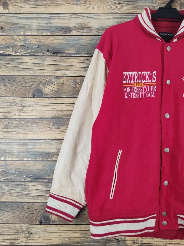 Japanese Brand DL Amore Puro Red Cream Varsity Jackets #W1111 Size US L / EU 52-54 / 3 - 13 Thumbnail