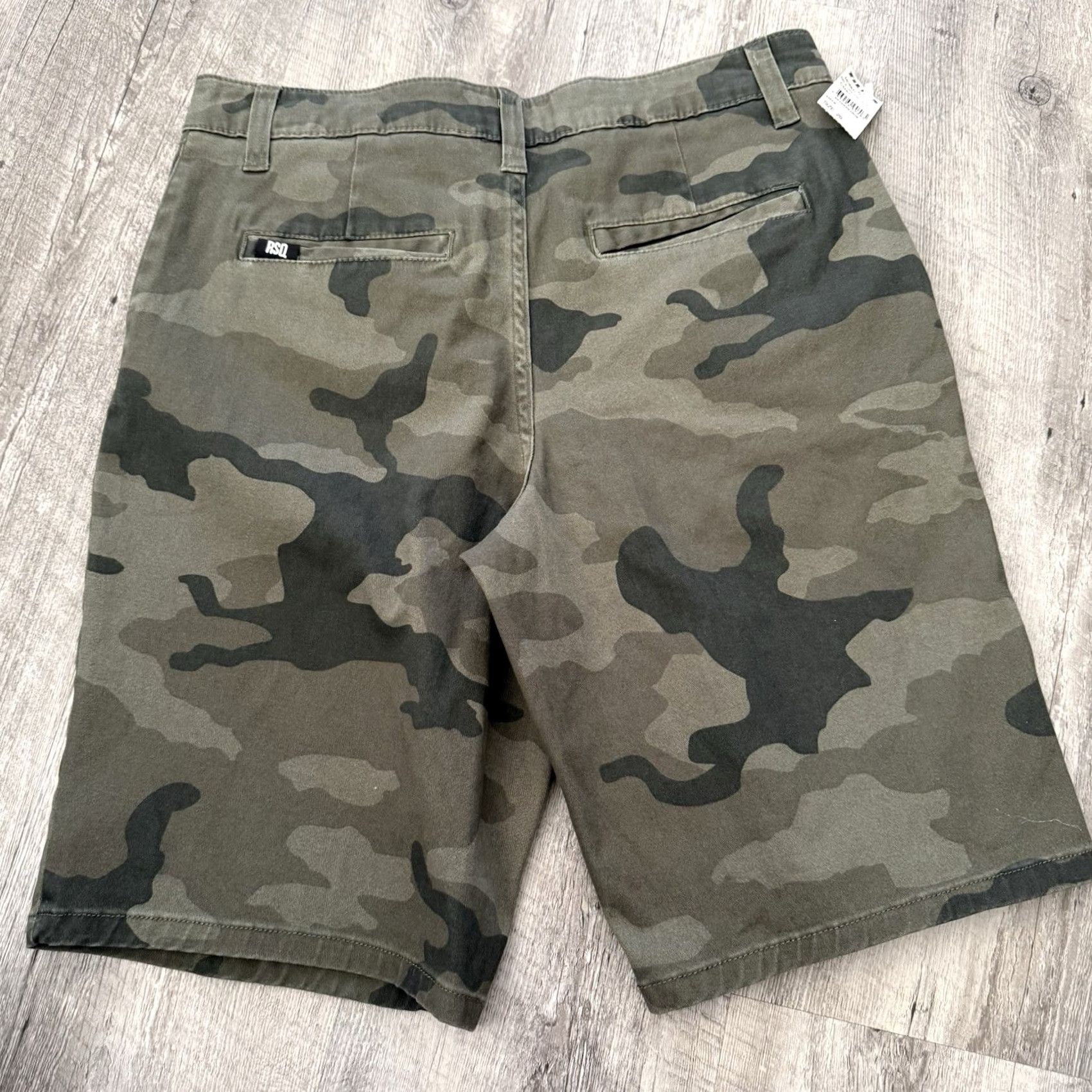 Rsq RSQ Jeans Shorts Mens 29 CAMO Chino Shorts 10in Inseam Stretch Cotton Elastane Dark Wash Pockets Casual Workwear Size US 29 - 5 Thumbnail