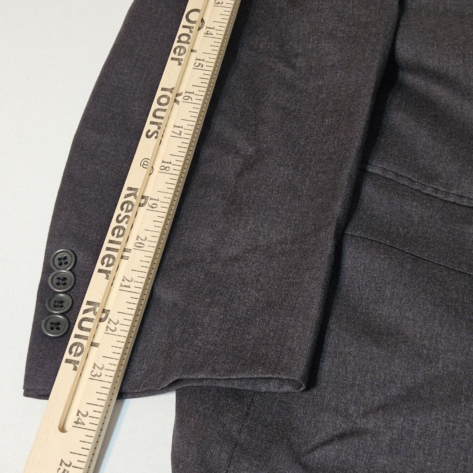 Canali Canali Blazer 46 CHARCOAL Sport Coat Wool Jacket Italy Men's Size 46R - 8 Thumbnail