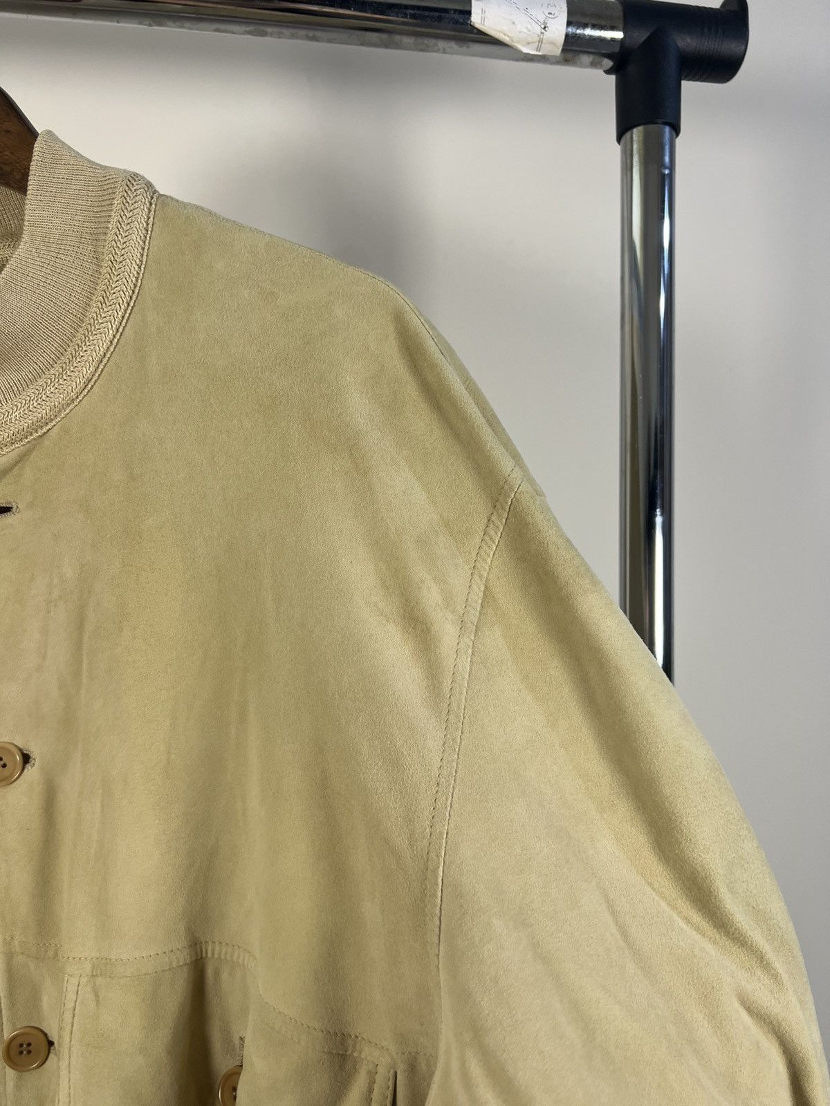 Ermenegildo Zegna Zegna Vintage Suede Leather Jacket Beige Men's Italy Size US L / EU 52-54 / 3 - 3 Thumbnail