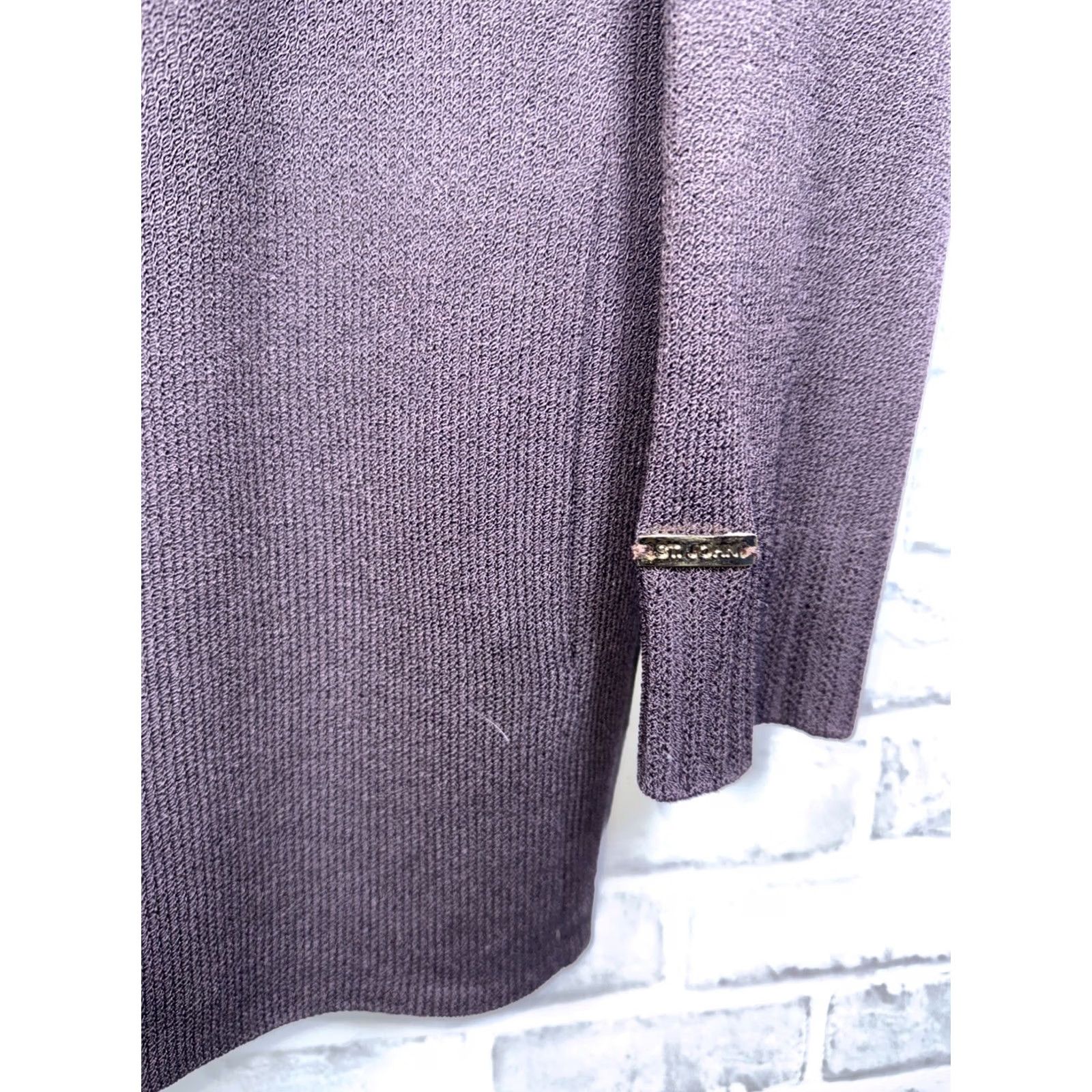 St. John St. John Sport Marie Dark Purple Full Zip Wool Blend Jacket Womens L Size L / US 10 / IT 46 - 4 Thumbnail