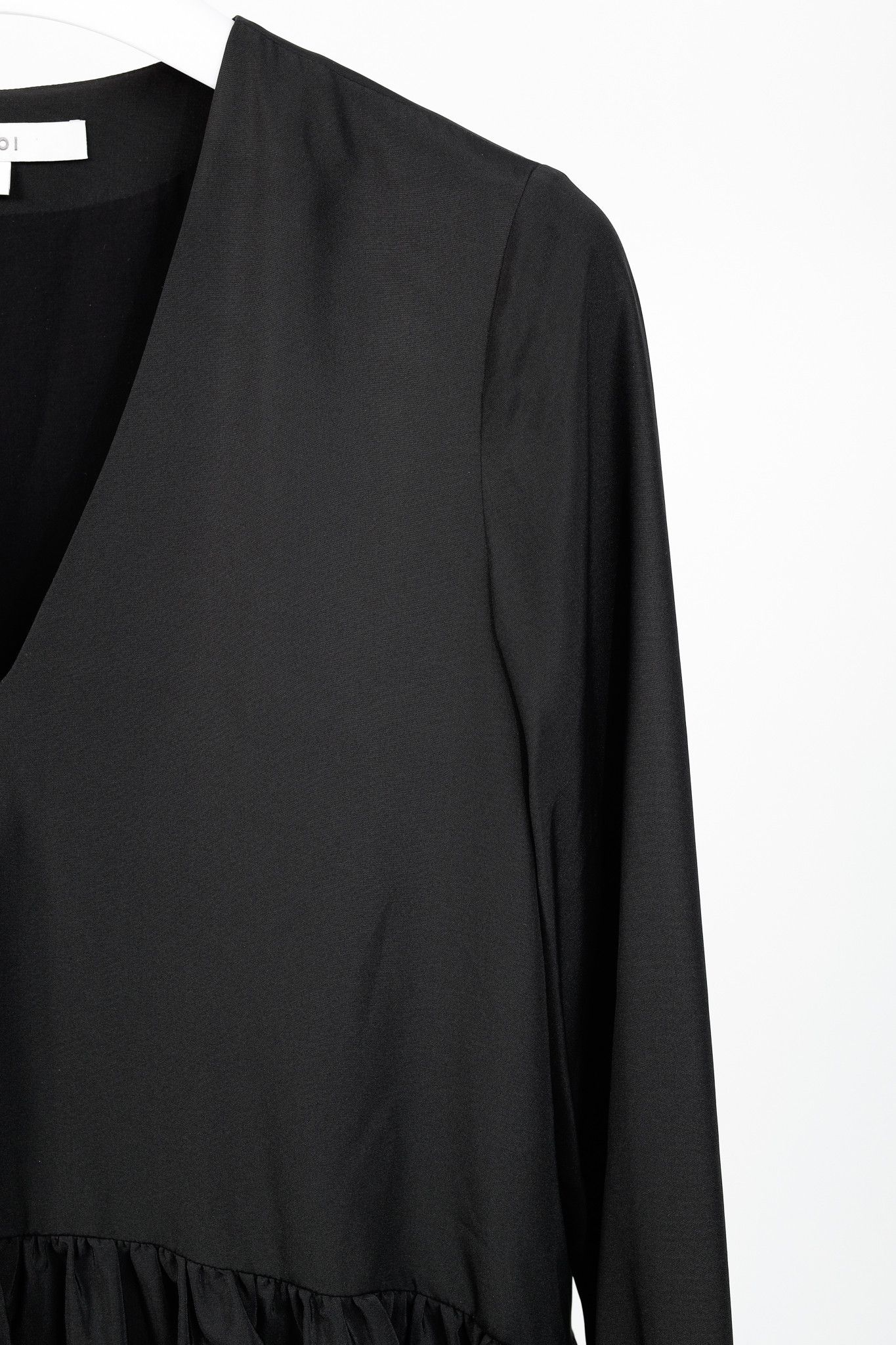 Tibi Tibi Black Silk CDC Peplum Top Size S / US 4 / IT 40 - 5 Thumbnail
