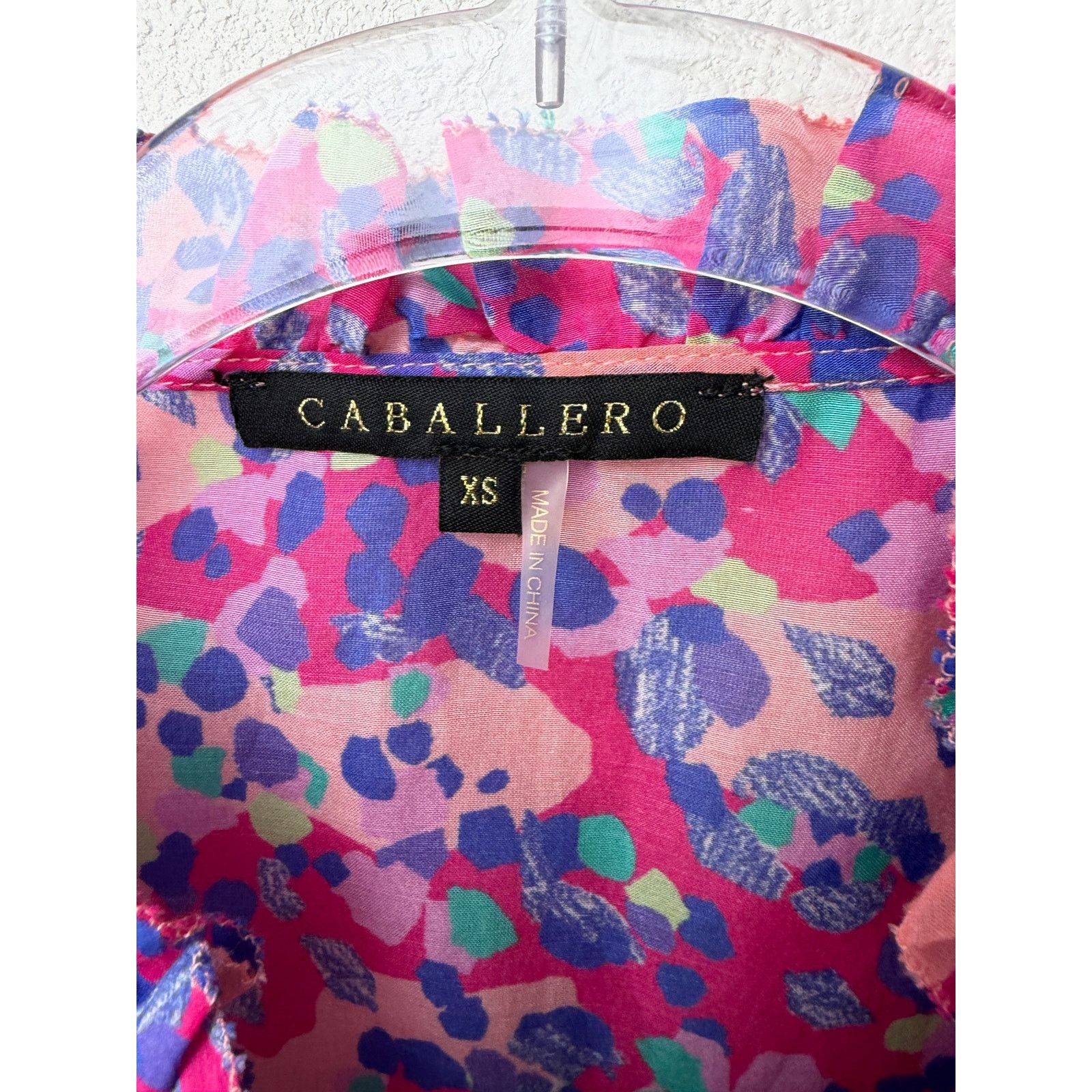 Other Caballero Evelyn Multi Dot Ruffle Top Women XS Pink Size XS / US 0-2 / IT 36-38 - 10 Thumbnail