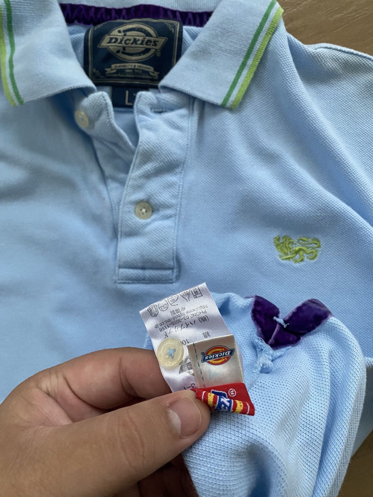 Dickies Dickies Baby Blue Polo Shirt Small Logo Size US L / EU 52-54 / 3 - 3 Thumbnail