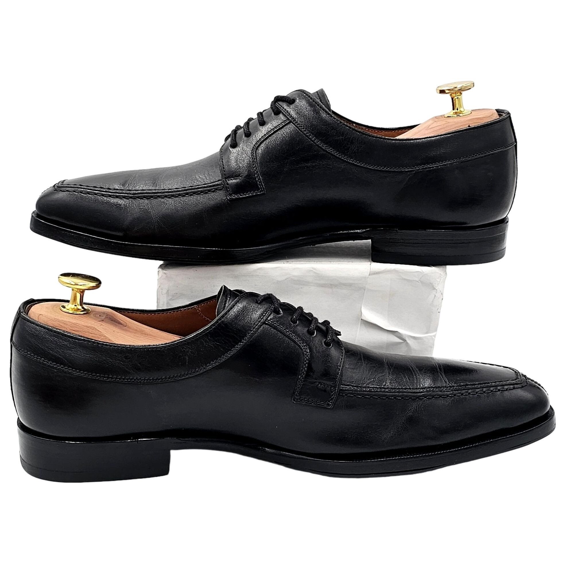 Mezlan Mezlan Spain Mens 8 Black Calfskin Leather Dress Shoes Derby Size US 8 / EU 41 - 8 Thumbnail