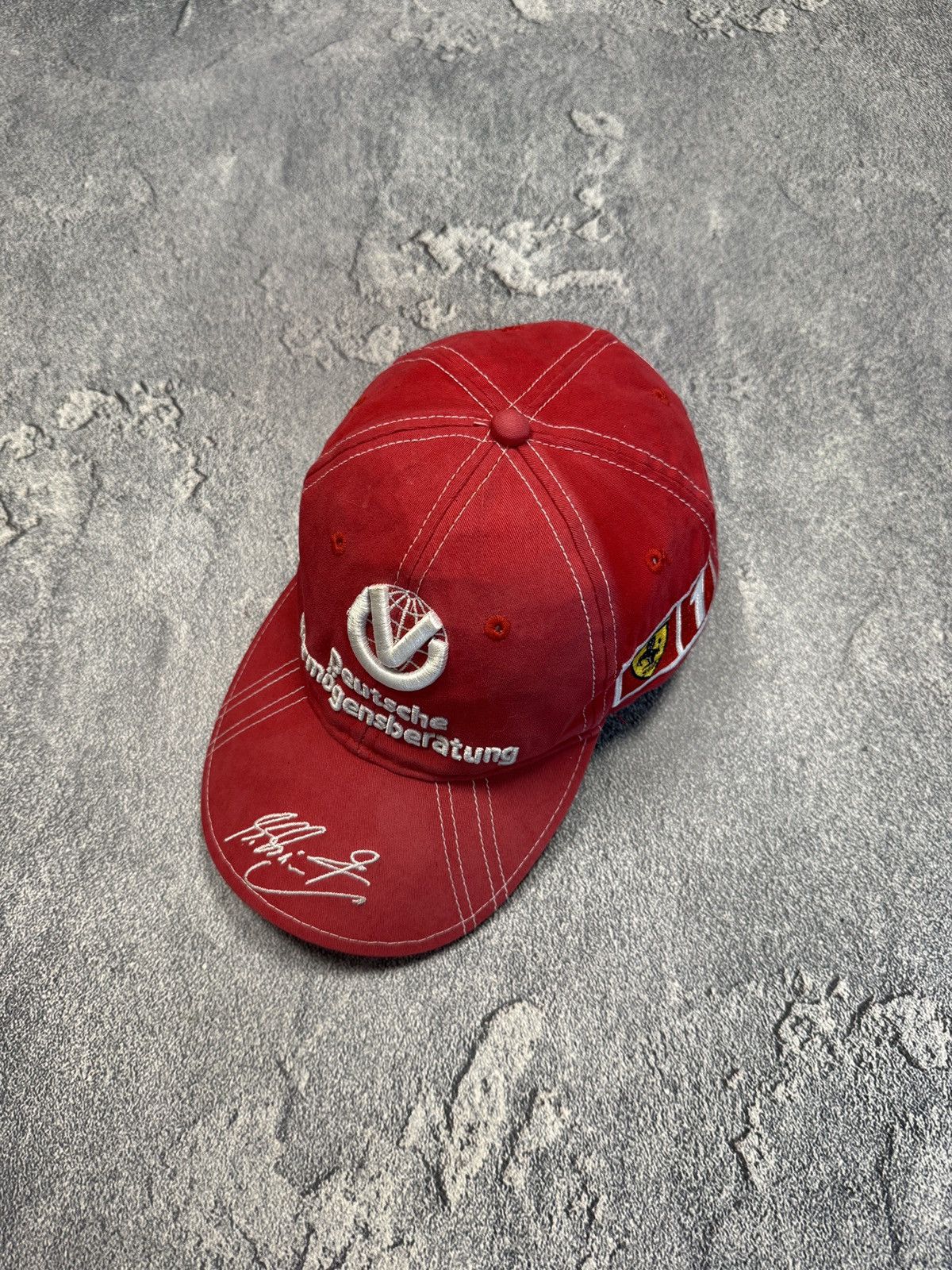 Ferrari Vintage F1 World Champion Michael Schumacher Ferrari Cap Size ONE SIZE - 1 Thumbnail