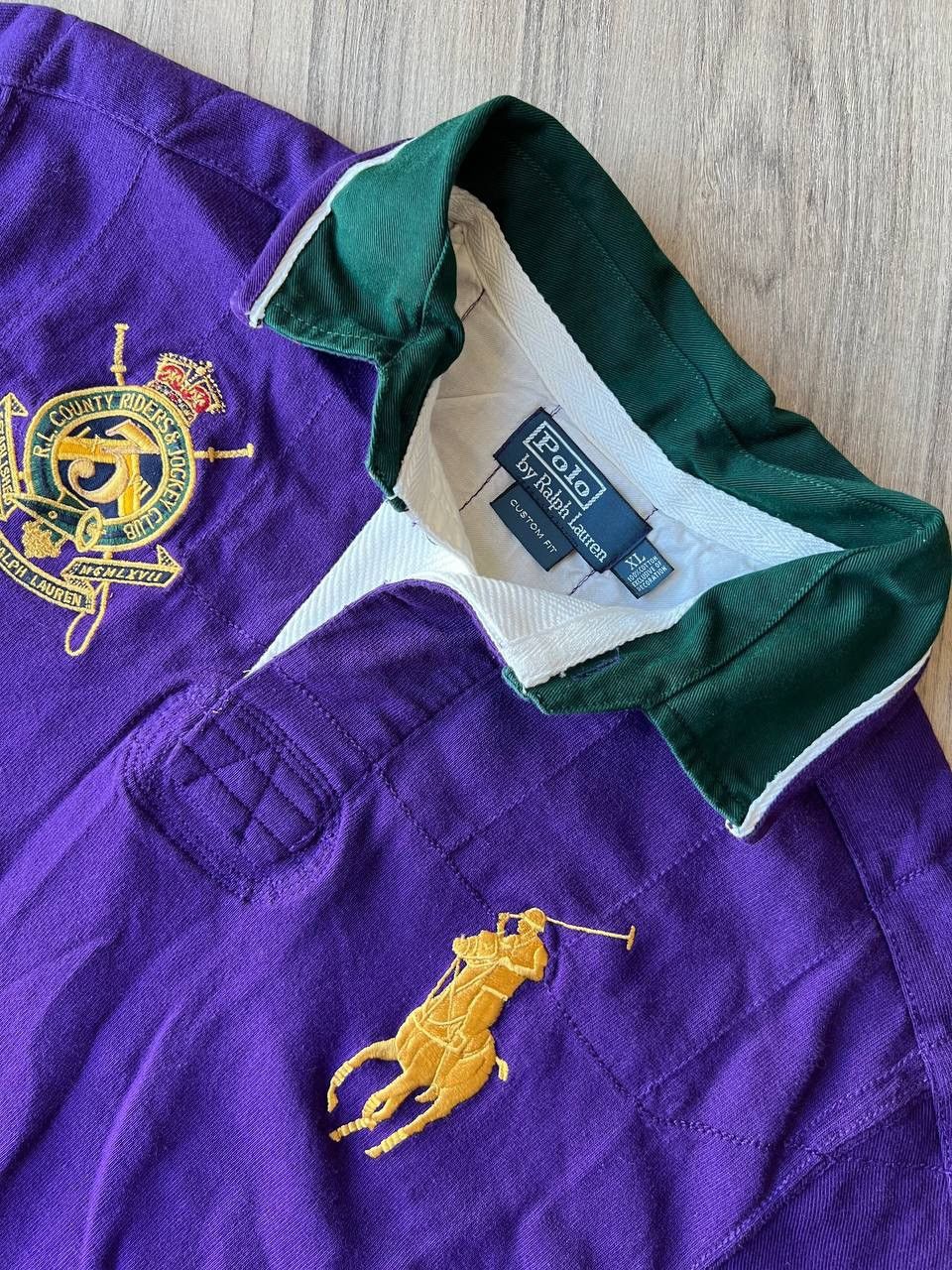 Polo Ralph Lauren × Ralph Lauren × Vintage Polo Ralph Lauren Big Pony Rugby Polo Size US XL / EU 56 / 4 - 2 Thumbnail
