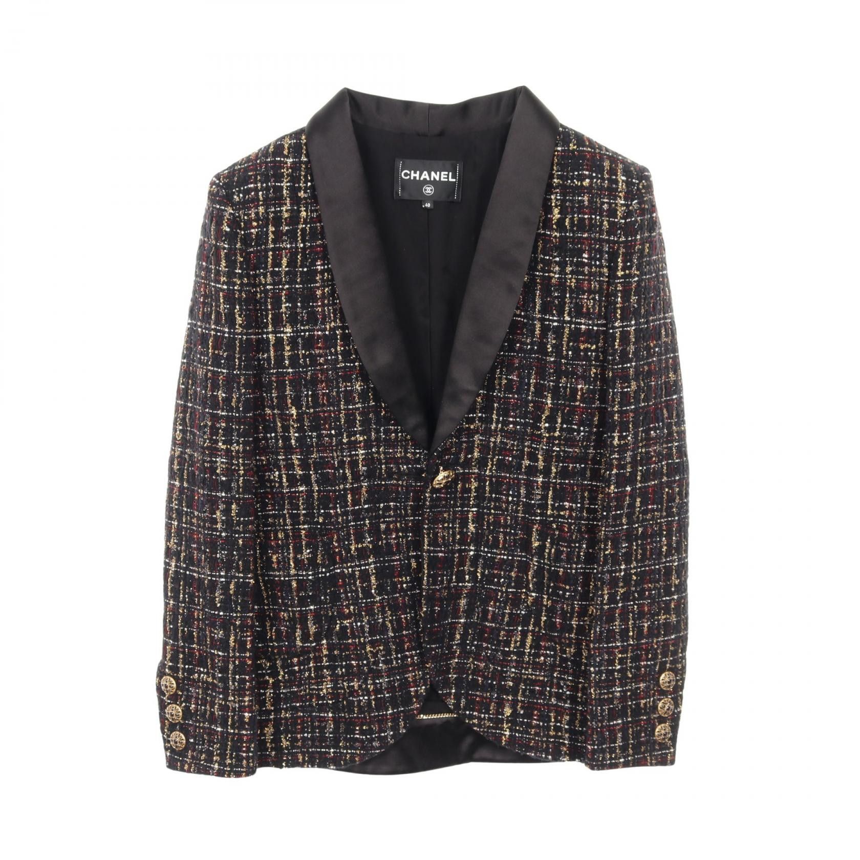 Chanel Chanel Chanel Coco Mark Gripoix Button Wool Mohair Tailored Jacket Others Outerwear P61856V47084 Size ONE SIZE - 1 Thumbnail