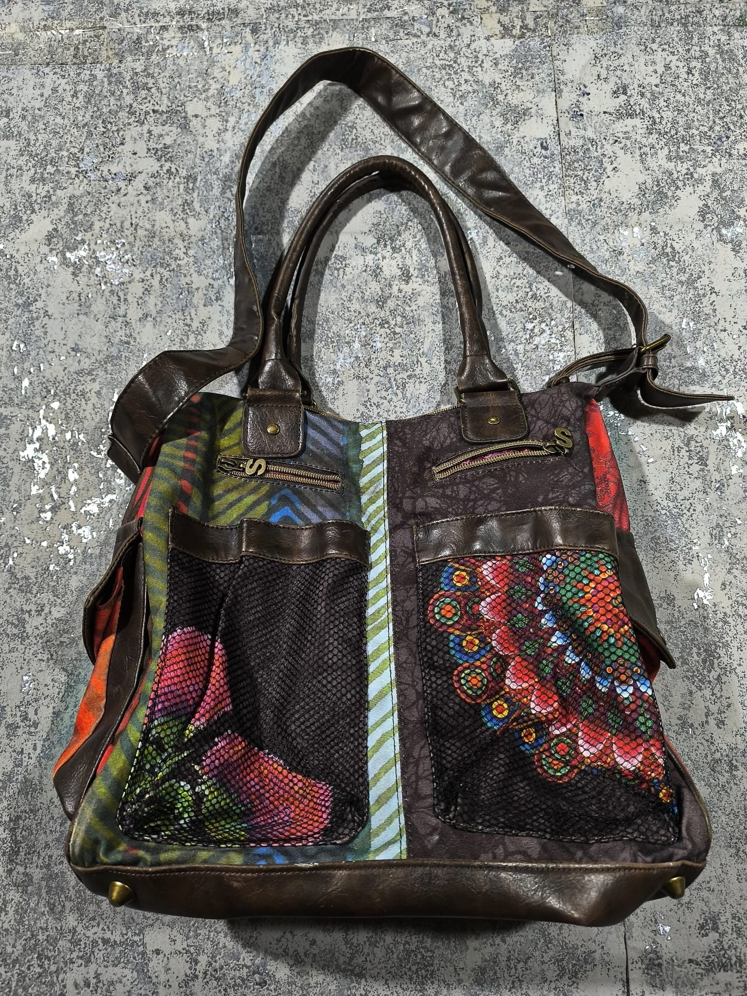 Desigual vtg desigual slouchy city bag floral patchwork y2k Size ONE SIZE - 8 Thumbnail