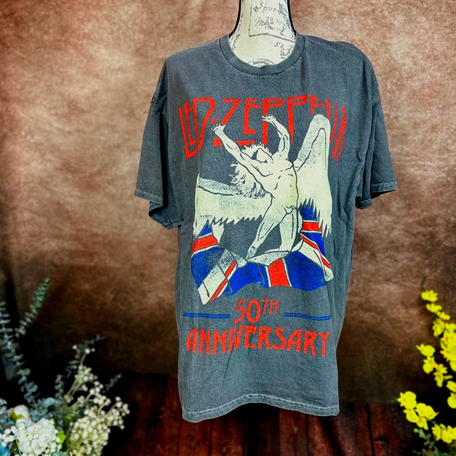Led Zeppelin Led Zeppelin Licensed 50th AnniversaryT-Shirt-Black/Grey L Size US L / EU 52-54 / 3 - 8 Thumbnail