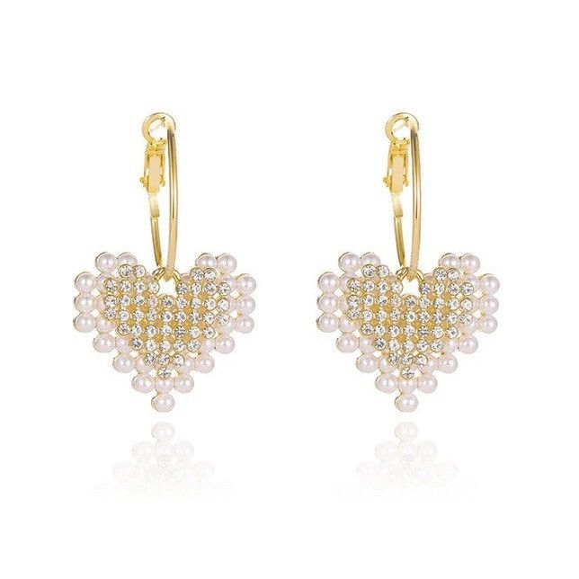 Other Love Heart Dangle Drop Earrings for Women Size ONE SIZE - 1 Thumbnail