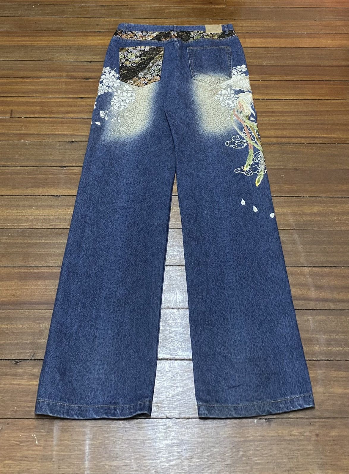 Japanese Brand × Vintage Very Rare Vintage Bukkirabou Sukajan Baggy Jeans 1990s Size US 40 / EU 56 - 2 Thumbnail