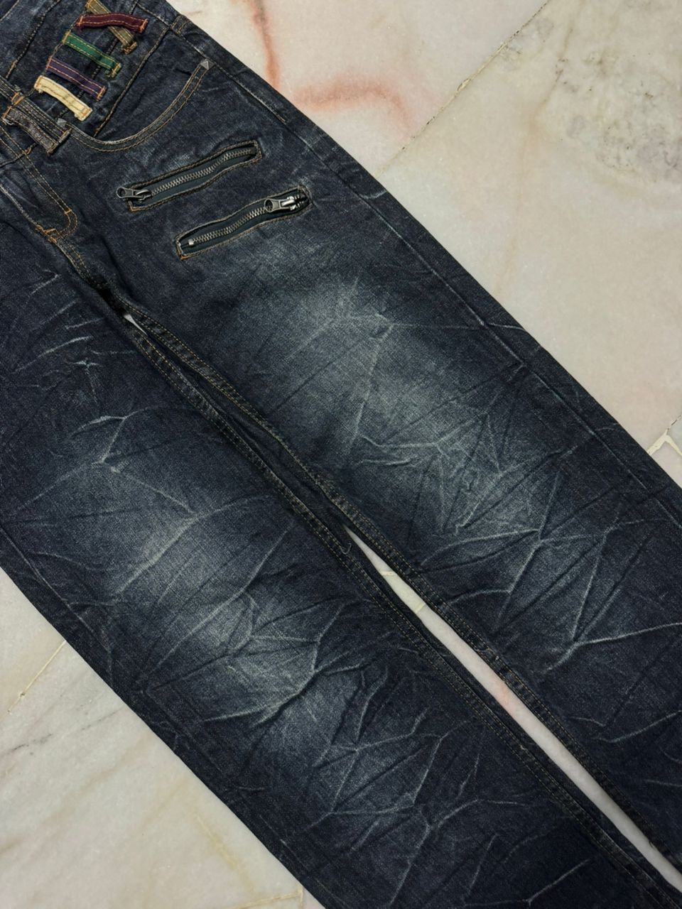 Undercover 💥Double Waist💥Insane Nylus Clawmark Zipper Style Dark Jeans Size US 29 - 8 Thumbnail