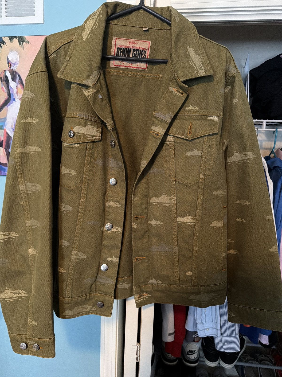 Corteiz Corteiz FW23 Alcatraz Pattern Denim Jacket XL Size US XL / EU 56 / 4 - 1 Thumbnail