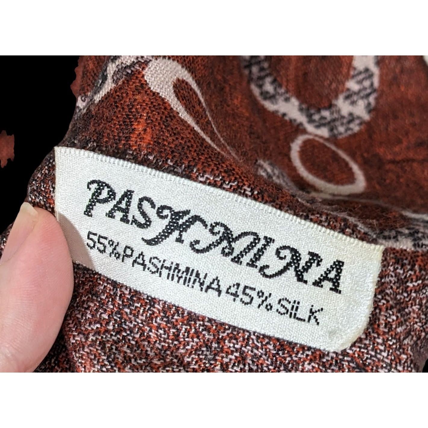 Other Pashmina Rust And Cream Bubble Print Scarf Size ONE SIZE - 13 Thumbnail