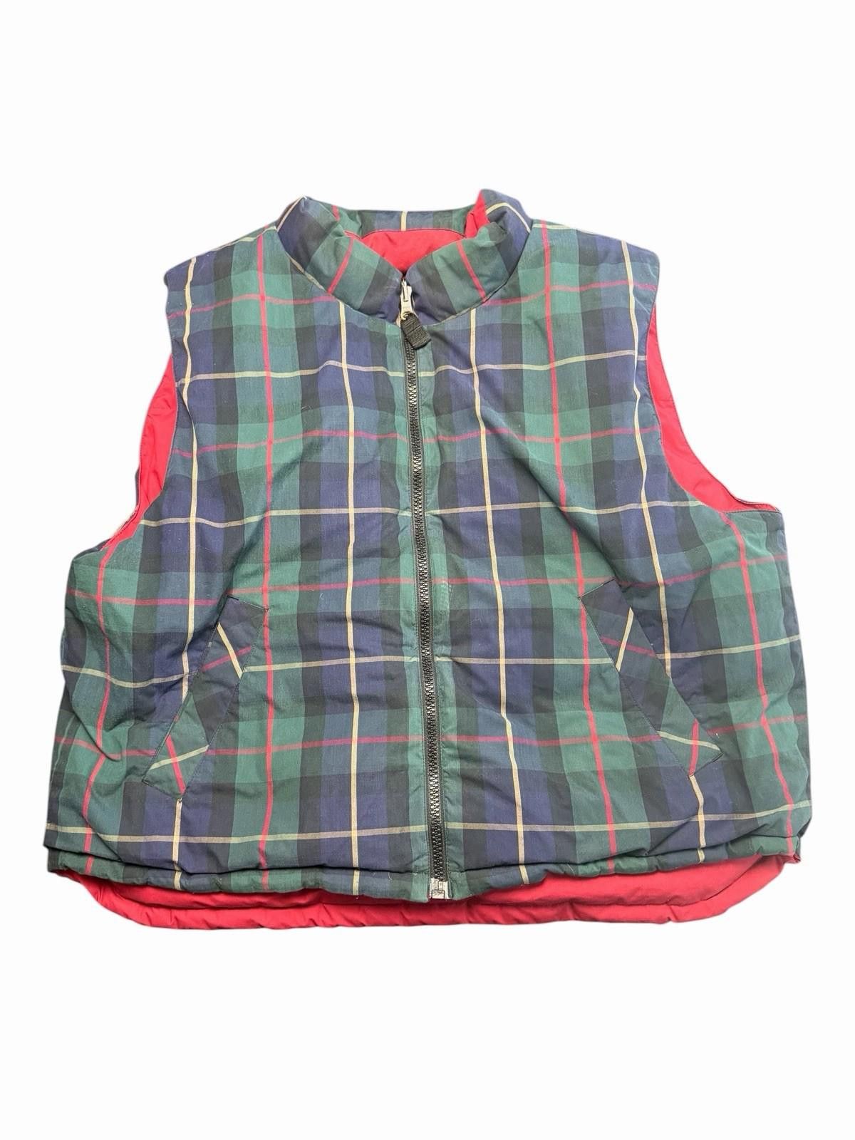 Eddie Bauer Eddie Bauer Reversible Red/Green Plaid Jacket Vest Men’s XL Size US XL / EU 56 / 4 - 3 Thumbnail