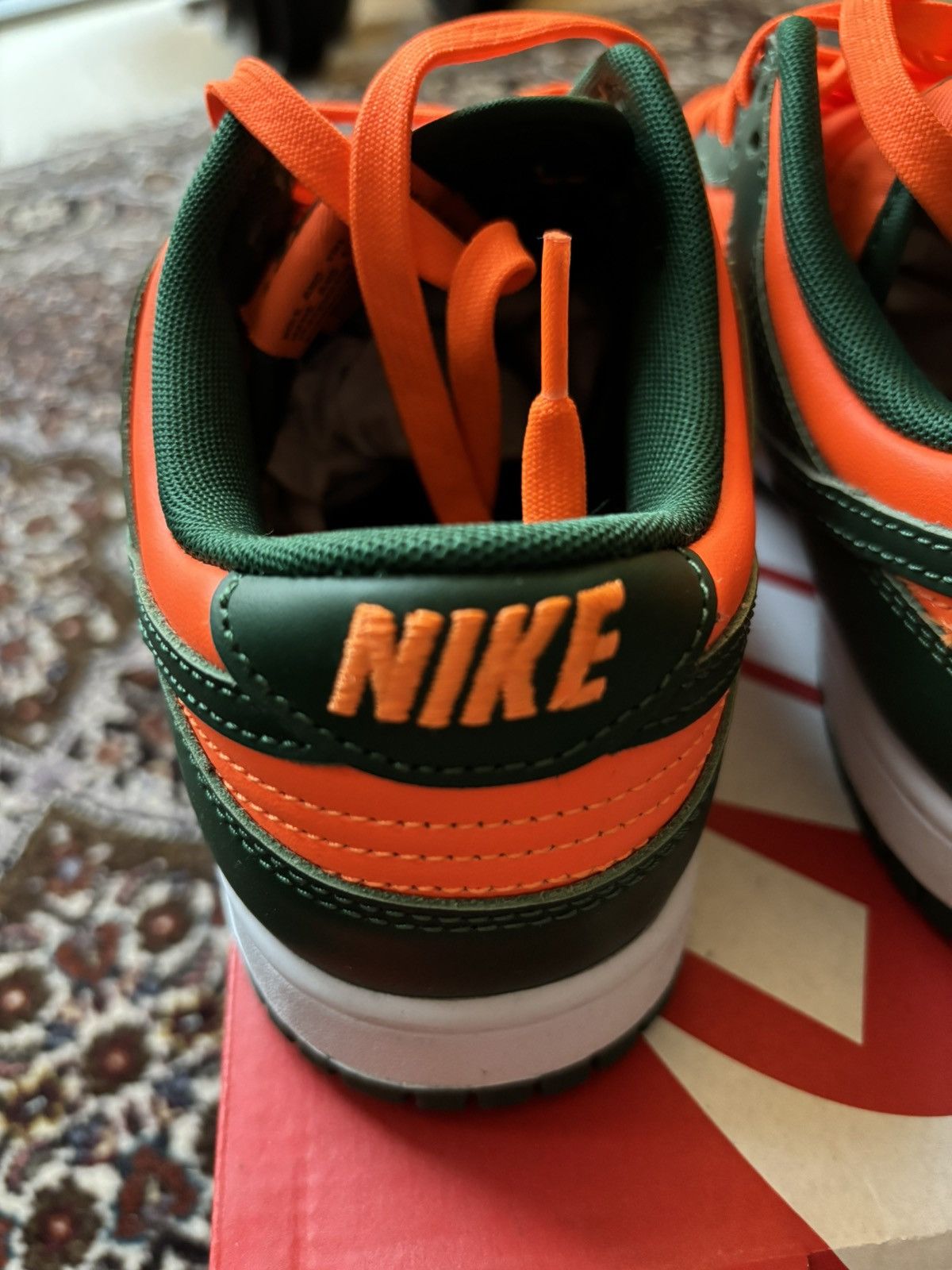 Nike Nike Dunk Low — Orange/Green (“Miami Hurricanes”) Size US 8.5 / EU 41-42 - 3 Thumbnail