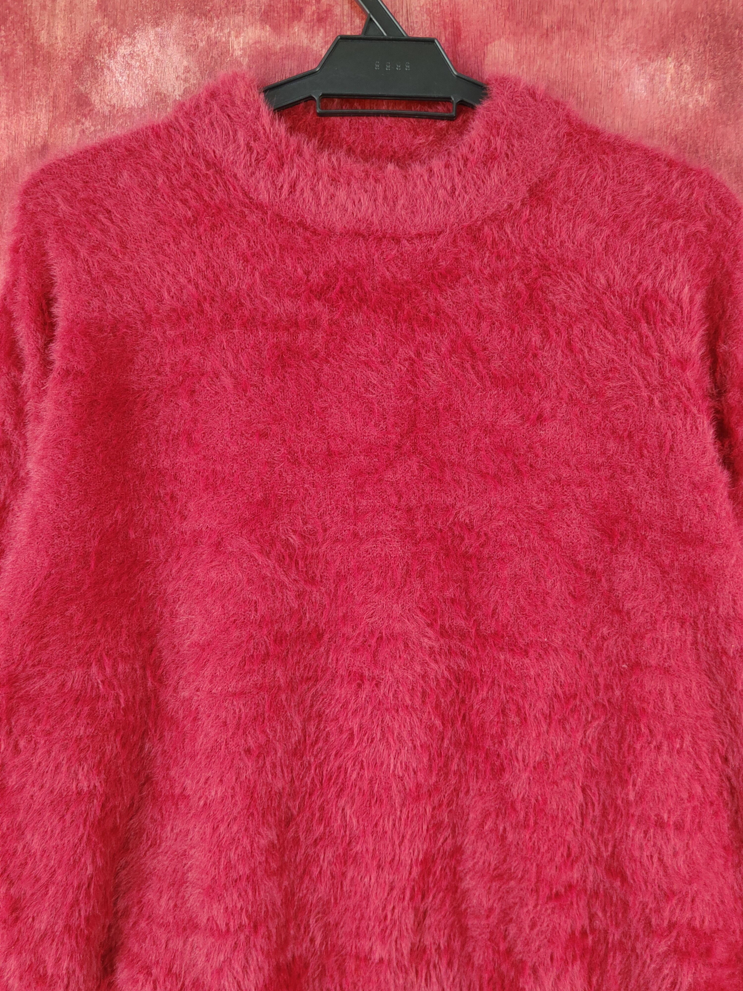 Homespun Knitwear Earth Music & Ecology Maroon Fur Mohair Knitwear #S2078 Size US M / EU 48-50 / 2 - 2 Thumbnail