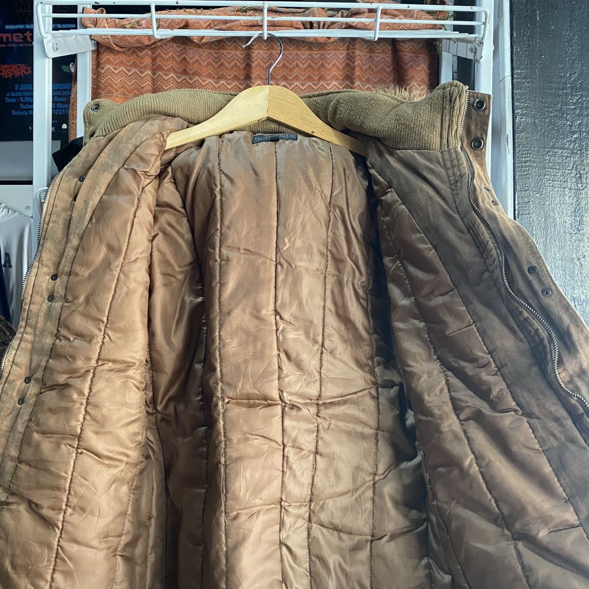In The Attic In the Attic Brown Grunge Multi-Pocket Fur Hoodie Jacket Size US M / EU 48-50 / 2 - 3 Thumbnail