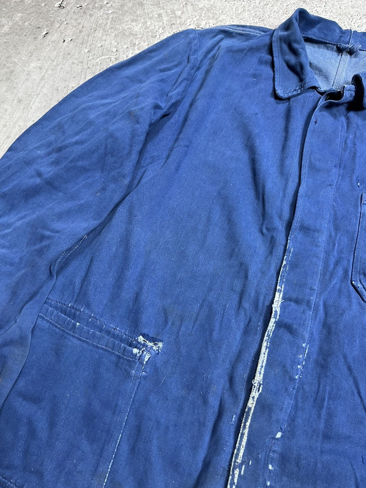 Other Vintage Workwear Distressed French Chore Jacket Blue Canvas Size US M / EU 48-50 / 2 - 7 Thumbnail