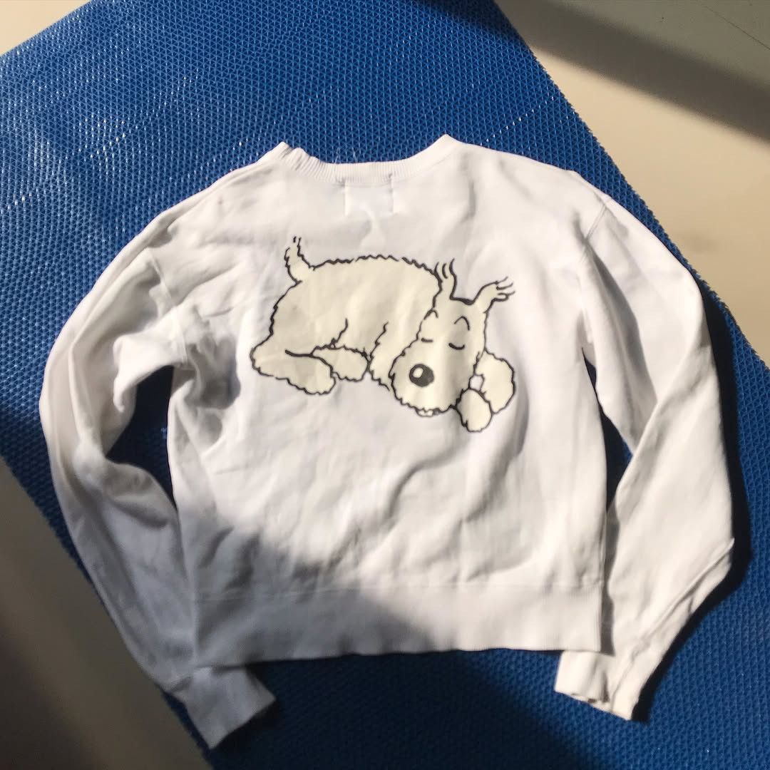 Cartoon Network × Vintage Vintage Tintin Herge Moulinsart 1996 White Sweater Crewnec Size S / US 4 / IT 40 - 11 Thumbnail
