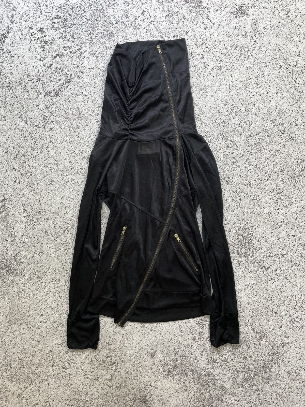 Yasuyuki Ishii 2000s Unknown - Asymmetrical High Neck Jacket Top Gothic emo Size M / US 6-8 / IT 42-44 - 1 Thumbnail