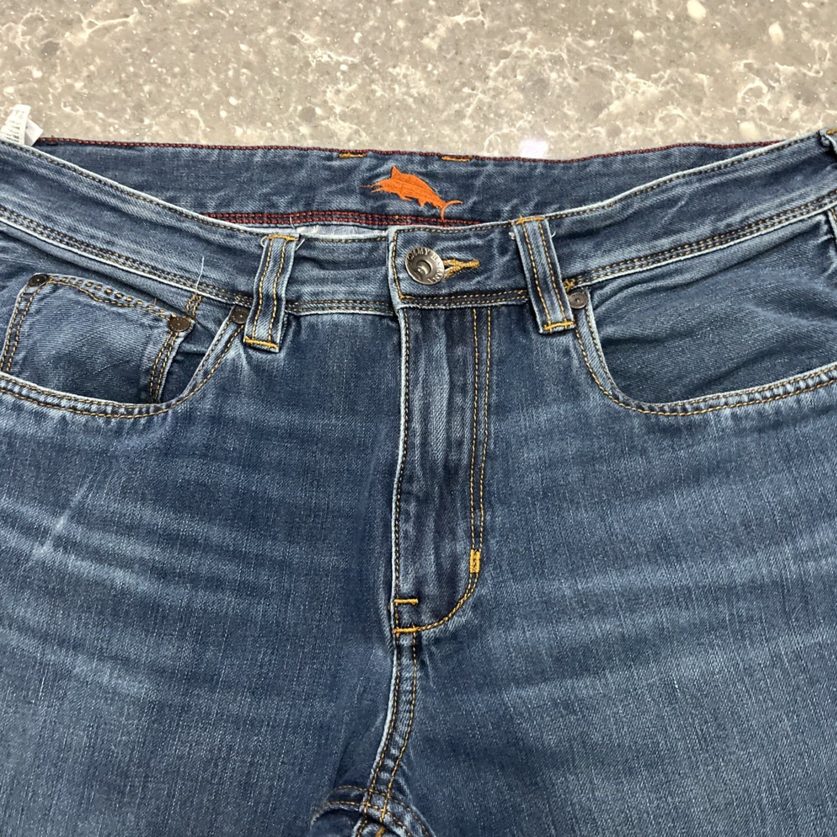 Tommy Bahama VINTAGE Tommy Bahama Jeans Mens 34x30 Blue Barbados Straight Leg Size US 34 / EU 50 - 2 Thumbnail